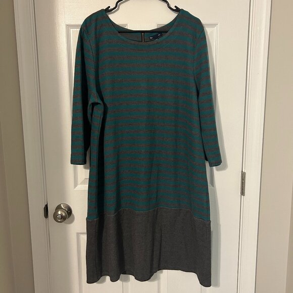 Gap‎ Striped Cotton Blend Sweater Dress, XXL - Picture 1 of 6